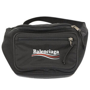 BALENCIAGA Explorer Belt Bag Waist Clutch Body Black